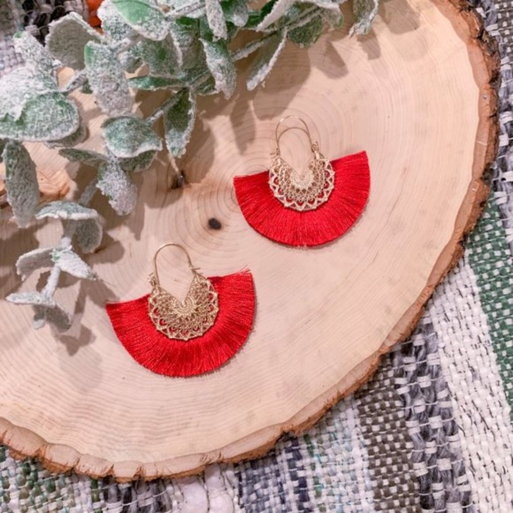 $5 BLOWOUT! Fan Bohemian Earrings - Picture 8 of 10